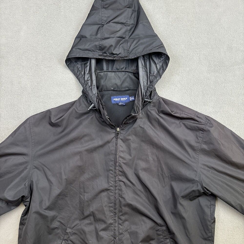Polo Ralph Lauren Golf Mens Full-Zip Hooded Jacket Coat Black - Size XXL - Picture 6 of 14